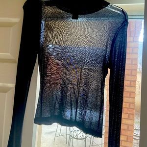 Sheer black turtleneck